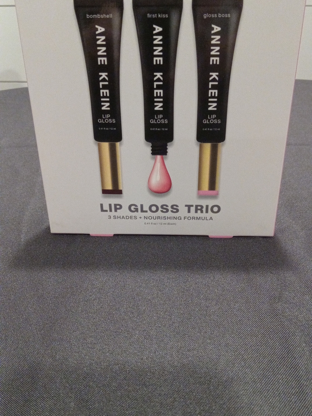 Anne Klein Lip Gloss Trio – Mauve, Rose, Soft Pink
